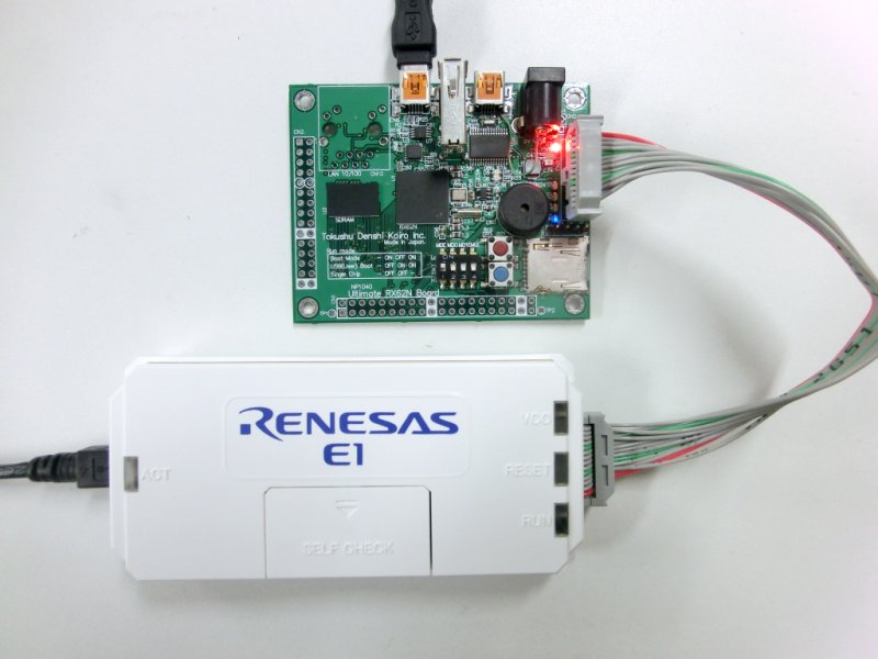 E1エミュレーター ルネサス Renesas 動作確認用回路添付 初心者最適